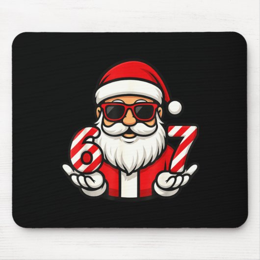 67 Christmas Meme Six Funny Santa Muismat (Voorkant)