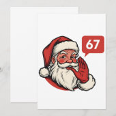 67 Christmas Merry Six Seven Brainrot Santa Claus Bedankkaart (Voorkant / Achterkant)