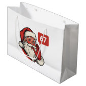 67 Christmas Merry Six Seven Brainrot Santa Claus Groot Cadeauzakje (Voorkant Gekanteld)