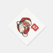 67 Christmas Merry Six Seven Brainrot Santa Claus Servet (Hoek)