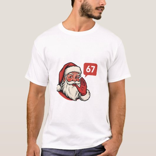 67 Christmas Merry Six Seven Brainrot Santa Claus T-shirt (Voorkant)