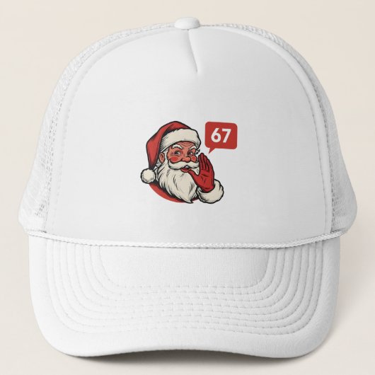 67 Christmas Merry Six Seven Brainrot Santa Claus Trucker Pet (Voorkant)