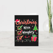 67 Christmas Nice Naughty List Funny 6-7 Meme  Kaart (Voorkant)