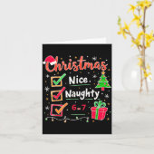 67 Christmas Nice Naughty List Funny 6-7 Meme  Kaart (Gele Bloem)