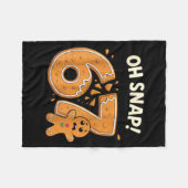 67 Christmas Oh Snap Gingerbreadman 6 7 Meme Xmas  Fleece Deken (Voorkant (Horizontaal))