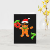 67 Christmas Oh Snap Gingerbreadman 6 7 Meme Xmas Kaart (Gele Bloem)