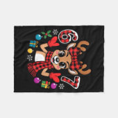 67 Christmas Outfit Women Meme Reindeer Six Seven  Fleece Deken (Voorkant (Horizontaal))