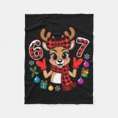 67 Christmas Outfit Women Meme Reindeer Six Seven  Fleece Deken (Voorkant)
