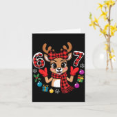 67 Christmas Outfit Women Meme Reindeer Six Seven  Kaart (Gele Bloem)