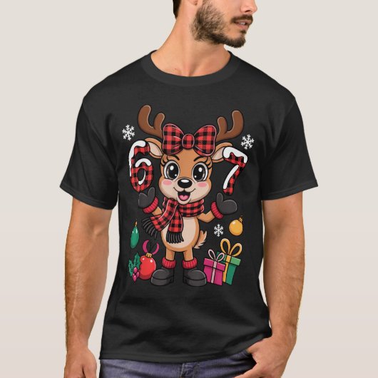 67 Christmas Outfit Women Meme Reindeer Six Seven  T-shirt (Voorkant)
