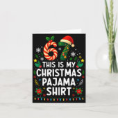 67 Christmas Pajama Shirt 6 7 Funny Meme Teen Boys Kaart (Voorkant)