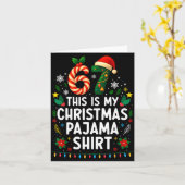 67 Christmas Pajama Shirt 6 7 Funny Meme Teen Boys Kaart (Gele Bloem)