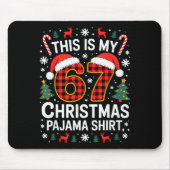 67 Christmas Pajama Shirt Funny Six Seven Meme Bra Muismat (Voorkant)