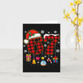 67 Christmas Red Plaid 6 7 Six Seven Boys Christma Kaart (Gele Bloem)
