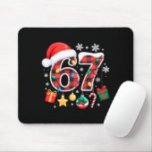 67 Christmas Red Plaid 6 7 Six Seven Boys Christma Muismat (Met muis)