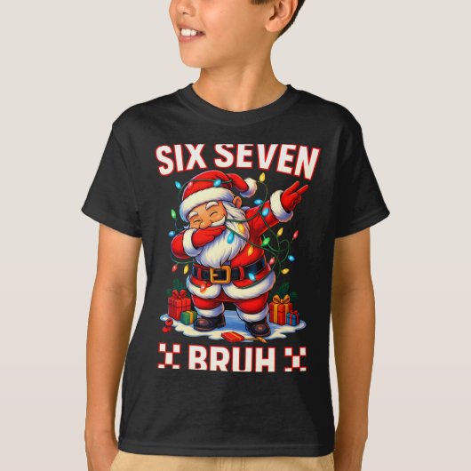 67 Christmas Shirt Santa Six Seven Bruh Men Women  (Voorkant)
