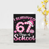 67 Christmas Shirt Teacher Kids I Survived 67 Days Kaart (Gele Bloem)
