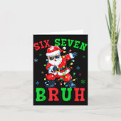 67 Christmas Six Seven Bruh Meme Santa Dabbing Chr Kaart (Voorkant)