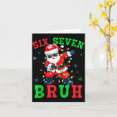 67 Christmas Six Seven Bruh Meme Santa Dabbing Chr Kaart (Gele Bloem)