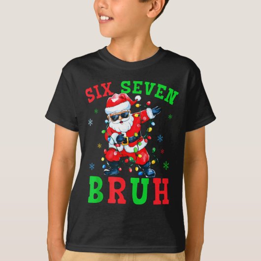 67 Christmas Six Seven Bruh Meme Santa Dabbing Chr T-shirt (Voorkant)