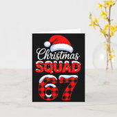 67 Christmas Squad Meme Saying 6 7 Santa Claus Kaart (Gele Bloem)
