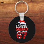 67 Christmas Squad Meme Saying 6 7 Santa Claus  Sleutelhanger (Voorkant)