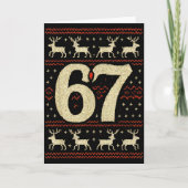 67 Christmas Sweater Ugly 6 7 Meme Six Seven Mason Kaart (Voorkant)