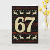 67 Christmas Sweater Ugly 6 7 Meme Six Seven Mason Kaart (Gele Bloem)