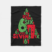 67 Christmas Tree Holiday Six Seven Meme Brainrot Fleece Deken (Voorkant)