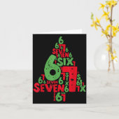 67 Christmas Tree Holiday Six Seven Meme Brainrot  Kaart (Gele Bloem)