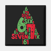 67 Christmas Tree Holiday Six Seven Meme Brainrot Magneet (Voorkant)