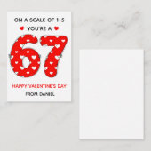 67 Classroom Kids Red Heart Valentines Card Informatiekaartje (Voorkant / Achterkant)