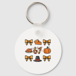 67 Coquette Thanksgiving Grappig 6 7 Meme Mannen V Sleutelhanger