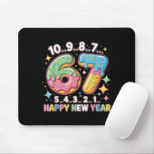 67 Countdown Happy New Year 2026 Funny Donut Numbe Muismat (Met muis)