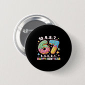 67 Countdown Happy New Year 2026 Funny Donut Numbe Ronde Button 5,7 Cm (Voorkant /achterkant)