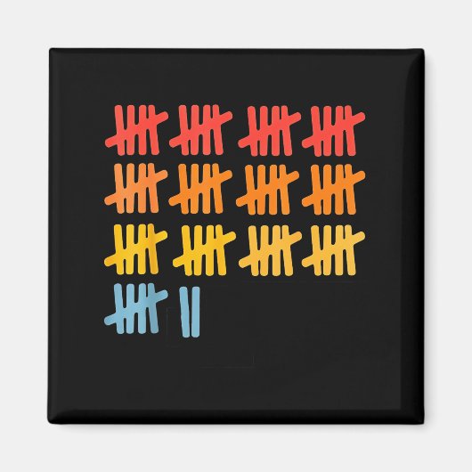 67 Counting Math Teacher Mathematics 67th Number Magneet (Voorkant)