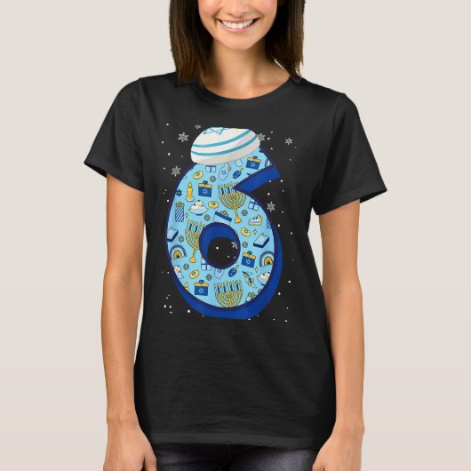 67 Couple Hanukkah Matching Six Seven Meme Jewish  T-shirt (Voorkant)