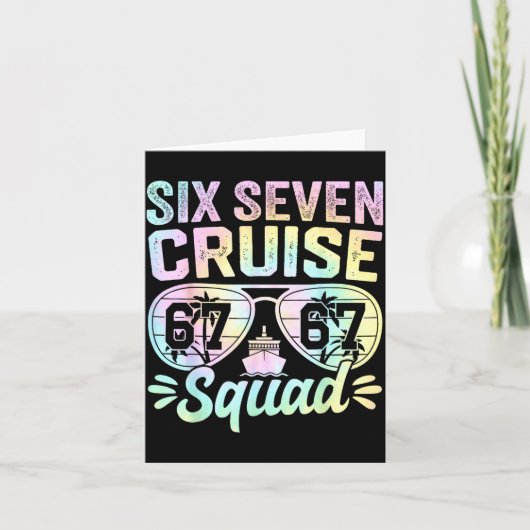67 Cruise Squad 2025 Cruise Six Seven Meme Matchin Kaart (Voorkant)