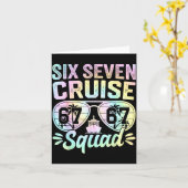 67 Cruise Squad 2025 Cruise Six Seven Meme Matchin Kaart (Gele Bloem)