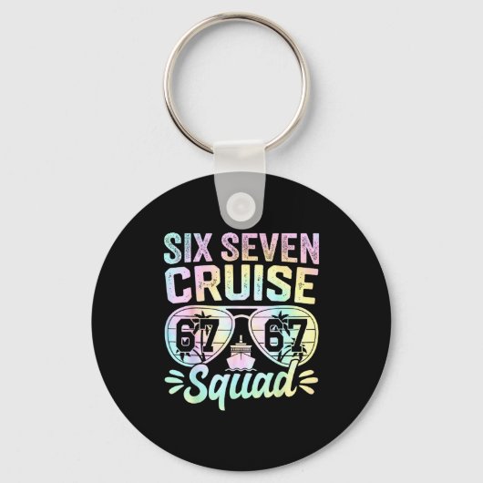67 Cruise Squad 2025 Cruise Six Seven Meme Matchin Sleutelhanger (Voorkant)