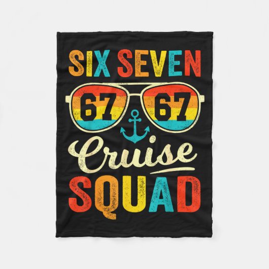 67 Cruise Squad 2025 Funny Kids Cruise Meme Matchi Fleece Deken (Voorkant)