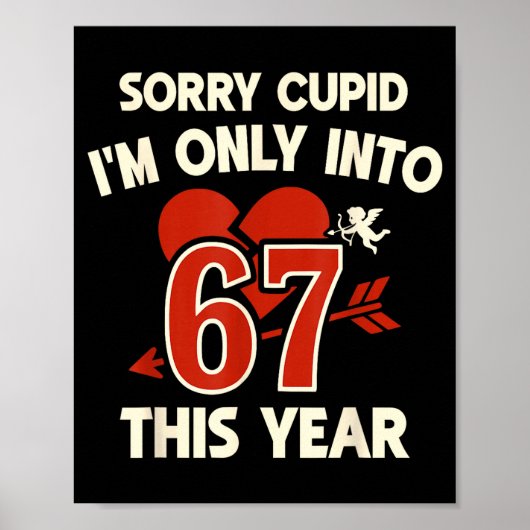 67 Cud Valentine Meme, Funny Anti-valentine Graphi Poster (Voorkant)