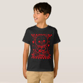 67 Cute Heart Teddy Bear Valentine's Day Six Seven T-shirt (Voorkant volledig)