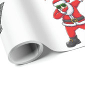 67 Dabbing Christmas Santa  Cadeaupapier (Rol Hoek)