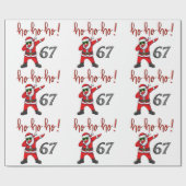 67 Dabbing Kerstman Cadeaupapier (Vlak)