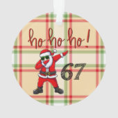 67 Dabbing Kerstman Kerstbal Ornament (achterkant)