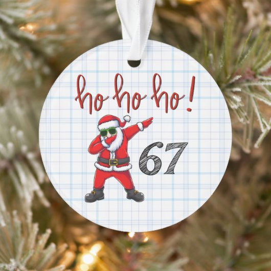 67 Dabbing Kerstman Kerstbal Ornament (Boom)