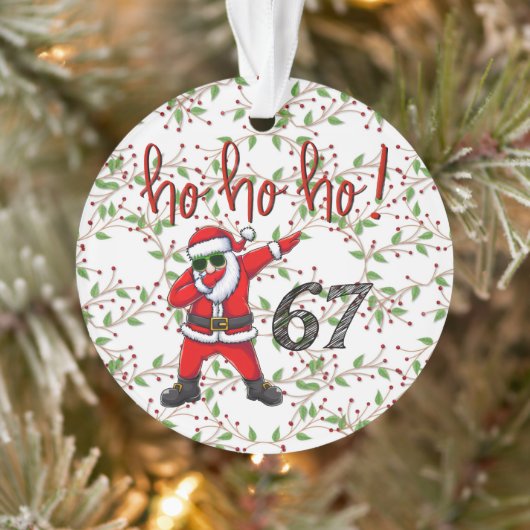 67 Dabbing Kerstman Kerstbal Ornament (Boom)