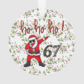 67 Dabbing Kerstman Kerstbal Ornament (achterkant)