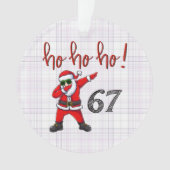 67 Dabbing Kerstman Kerstbal Ornament (voorkant)